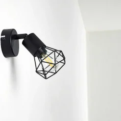 Applique Murale Baripada Noir, 1 Lumiere