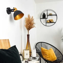 Applique Murale Blackburn Noir, 1 Lumiere