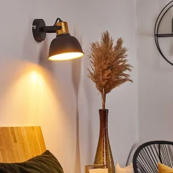 Applique Murale Blackburn Noir, 1 Lumiere