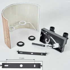 Applique Murale Bongal Noir, 2 Lumieres