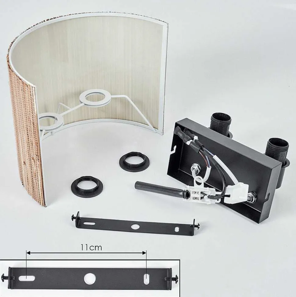 Applique Murale Bongal Noir, 2 Lumieres