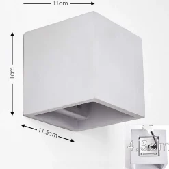 Applique Murale Braslo Gris, 1 Lumiere