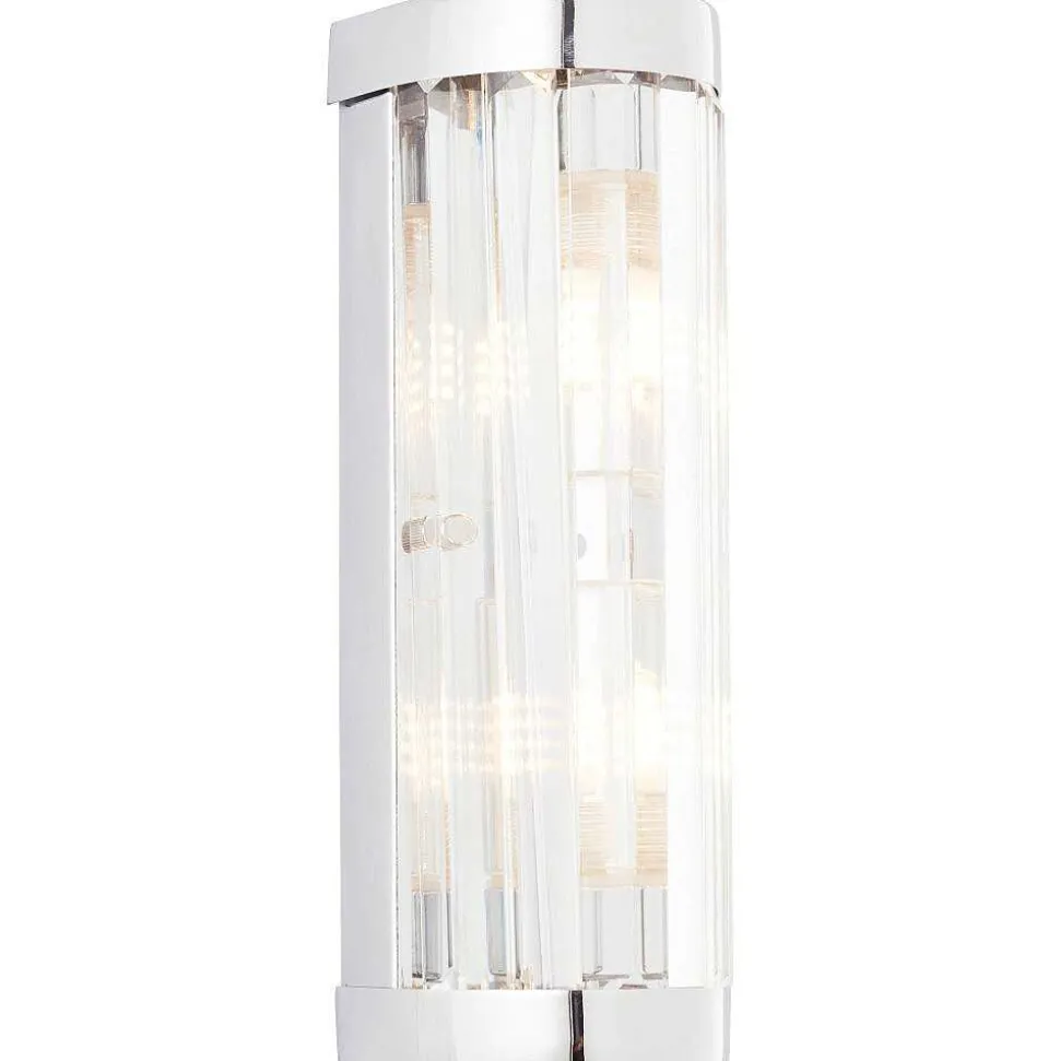 Applique Murale Brillliant Lemont Argente, 2 Lumieres