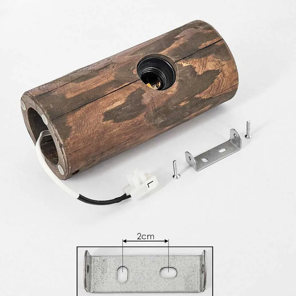 Applique Murale Canedo Bois Fonce, 1 Lumiere