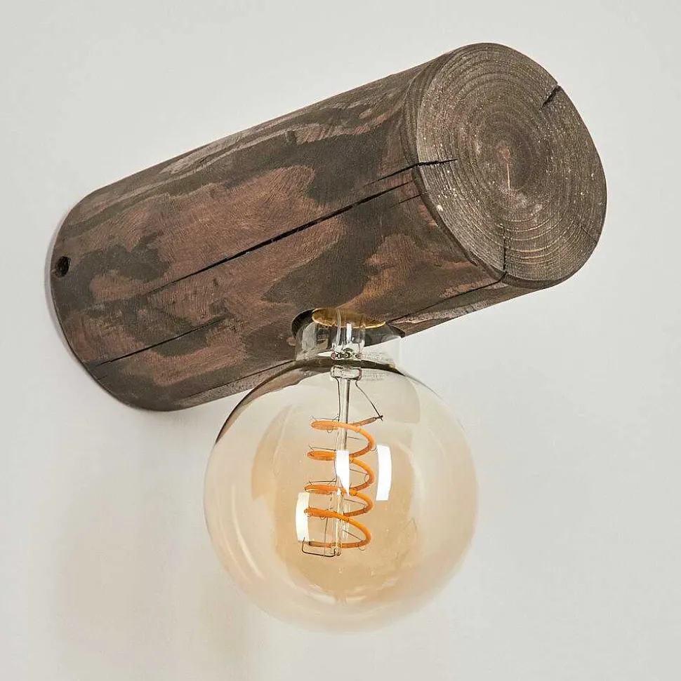 Applique Murale Canedo Bois Fonce, 1 Lumiere