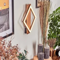 Applique Murale Cascade Led Brun, Couleur Bois, Noir, 1 Lumiere