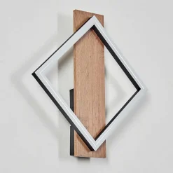 Applique Murale Cascade Led Brun, Couleur Bois, Noir, 1 Lumiere