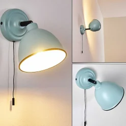 Applique Murale Catharine Bleu, Noir, 1 Lumiere