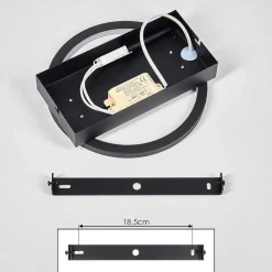 Applique Murale Cornol Led Ecru, Noir, 1 Lumiere