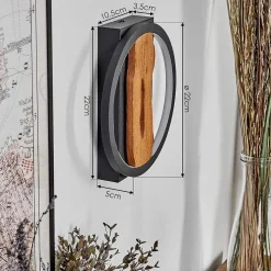 Applique Murale Cornol Led Ecru, Noir, 1 Lumiere