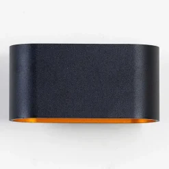 Applique Murale Dapp Or, Noir, 1 Lumiere