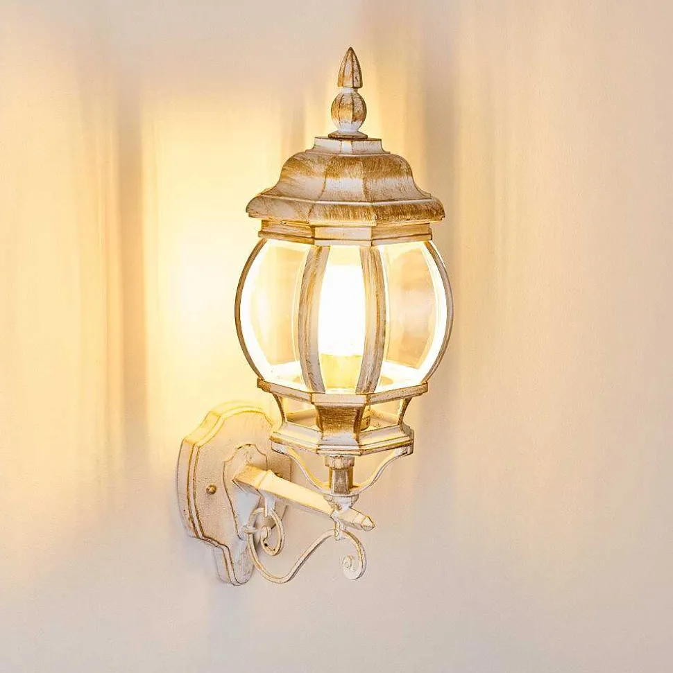 Applique Murale D'Exterieur Lentua Or, Blanc, 1 Lumiere