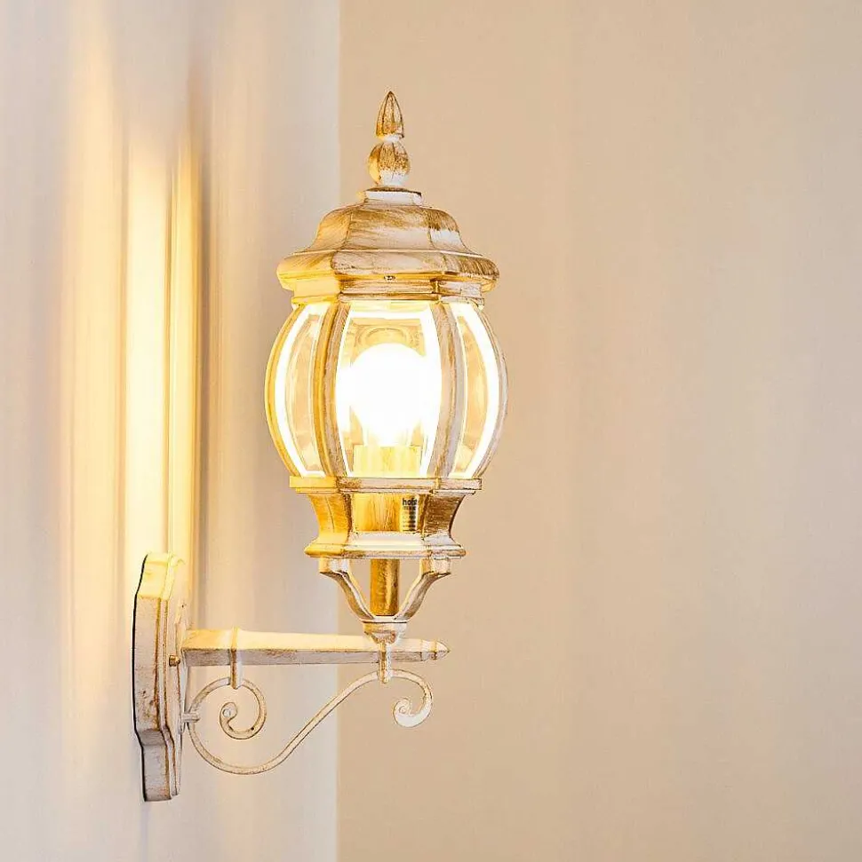 Applique Murale D'Exterieur Lentua Or, Blanc, 1 Lumiere