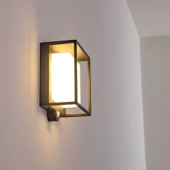 Applique Murale D'Exterieur Lansing Led Anthracite, 1 Lumiere, Detecteur De Mouvement