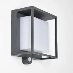 Applique Murale D'Exterieur Lansing Led Anthracite, 1 Lumiere, Detecteur De Mouvement