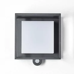 Applique Murale D'Exterieur Lansing Led Anthracite, 1 Lumiere, Detecteur De Mouvement