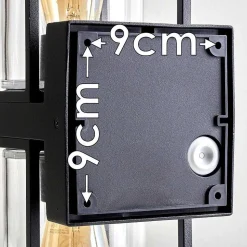 Applique Murale D'Exterieur Palanga Noir, 2 Lumieres