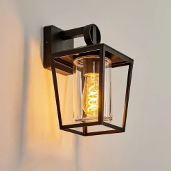 Applique Murale D'Exterieur Heinonen Noir, 1 Lumiere