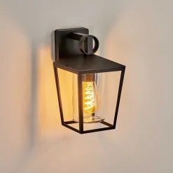 Applique Murale D'Exterieur Heinonen Noir, 1 Lumiere