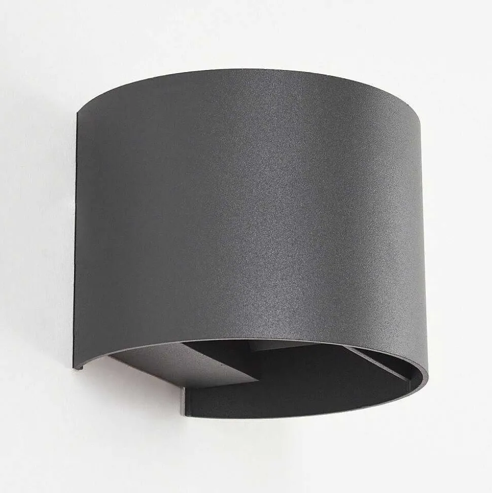 Applique Murale D'Exterieur Tamarin Led Anthracite, 2 Lumieres