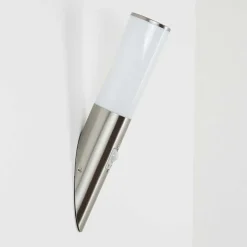 Applique Murale D'Exterieur Caserta Nickel Mat, 1 Lumiere, Detecteur De Mouvement