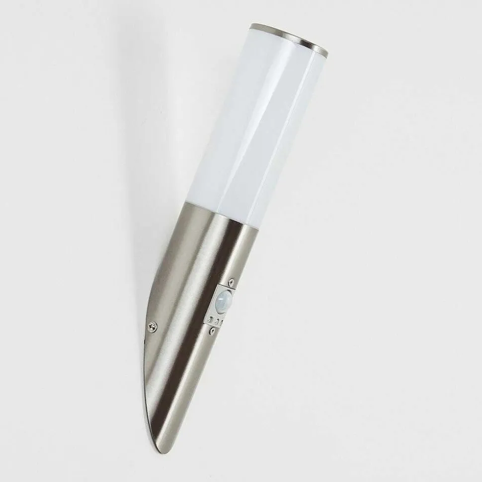 Applique Murale D'Exterieur Caserta Nickel Mat, 1 Lumiere, Detecteur De Mouvement