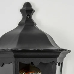 Applique Murale D'Exterieur Hongkong Noir, 1 Lumiere