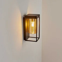 Applique Murale D'Exterieur Palanga Led Noir, 1 Lumiere, Detecteur De Mouvement