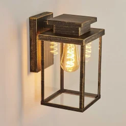 Applique Murale D'Exterieur Tieva Brun, Or, 1 Lumiere