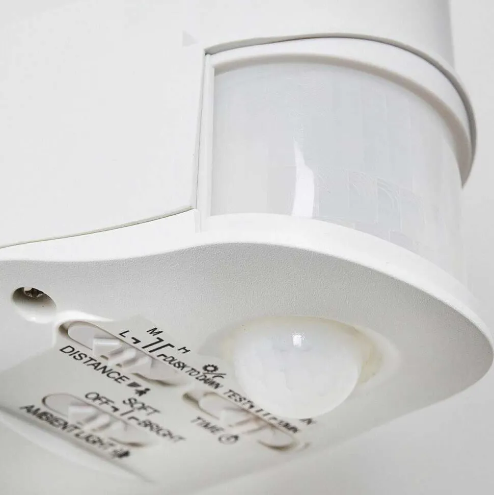 Applique Murale D'Exterieur Loit Led Blanc, 1 Lumiere, Detecteur De Mouvement