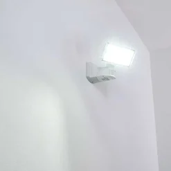 Applique Murale D'Exterieur Loit Led Blanc, 1 Lumiere, Detecteur De Mouvement