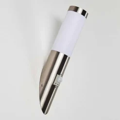 Applique Murale D'Exterieur Norburg Acier Inoxydable, 1 Lumiere, Detecteur De Mouvement