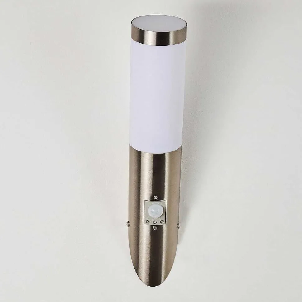 Applique Murale D'Exterieur Norburg Acier Inoxydable, 1 Lumiere, Detecteur De Mouvement