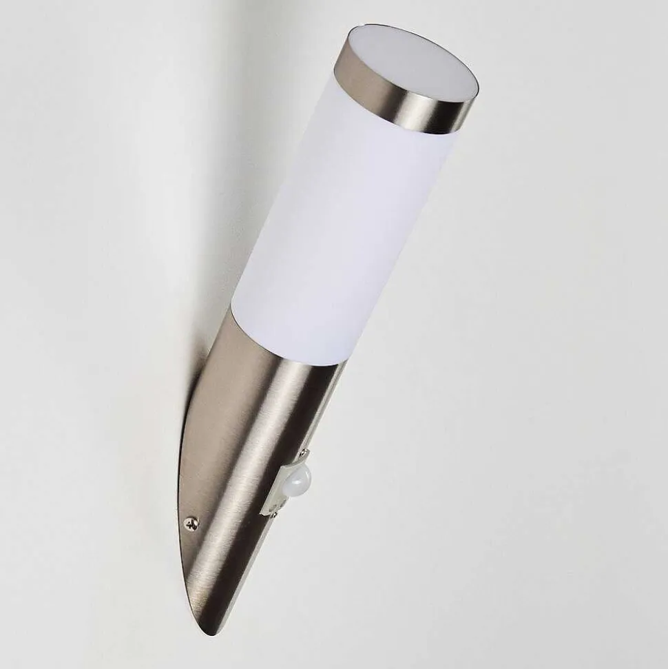 Applique Murale D'Exterieur Norburg Acier Inoxydable, 1 Lumiere, Detecteur De Mouvement