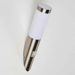 Applique Murale D'Exterieur Norburg Acier Inoxydable, 1 Lumiere, Detecteur De Mouvement