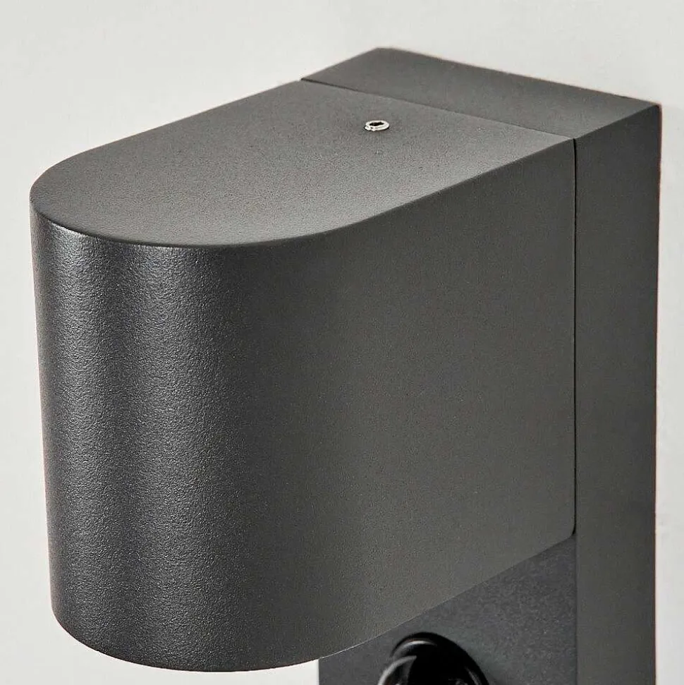 Applique Murale D'Exterieur Kingstown Anthracite, Transparent, 1 Lumiere, Detecteur De Mouvement