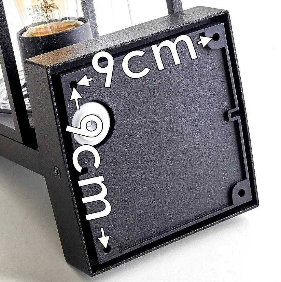 Applique Murale D'Exterieur Palanga Noir, 1 Lumiere, Detecteur De Mouvement