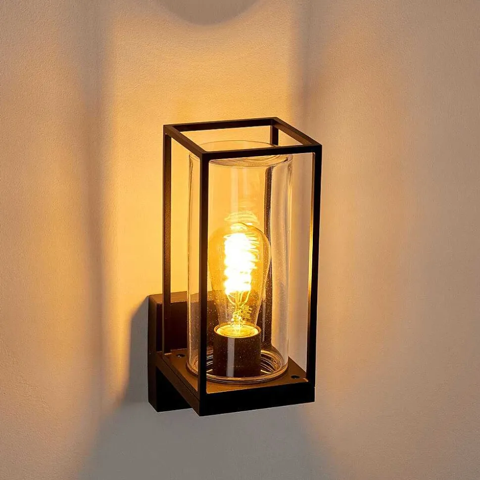 Applique Murale D'Exterieur Palanga Noir, 1 Lumiere, Detecteur De Mouvement