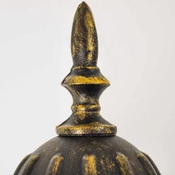 Applique Murale D'Exterieur Ribadeo Noir Dore, 1 Lumiere