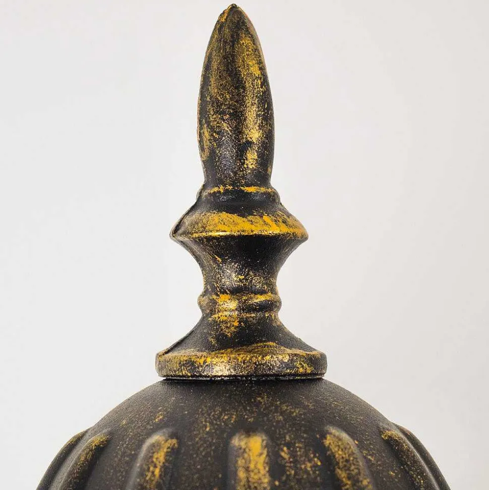 Applique Murale D'Exterieur Ribadeo Noir Dore, 1 Lumiere