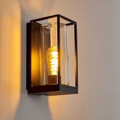 Applique Murale D'Exterieur Palanga Noir, 1 Lumiere