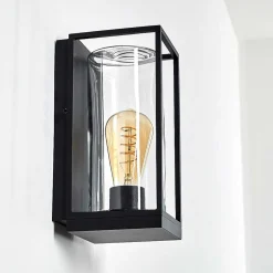 Applique Murale D'Exterieur Palanga Noir, 1 Lumiere