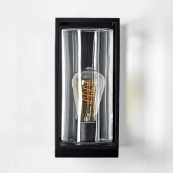 Applique Murale D'Exterieur Palanga Noir, 1 Lumiere