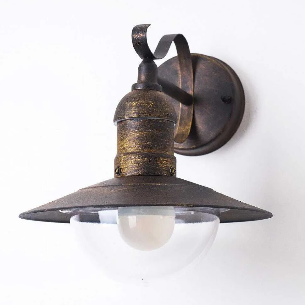 Applique Murale D\\'Exterieur Broni Rouille, 1 Lumiere