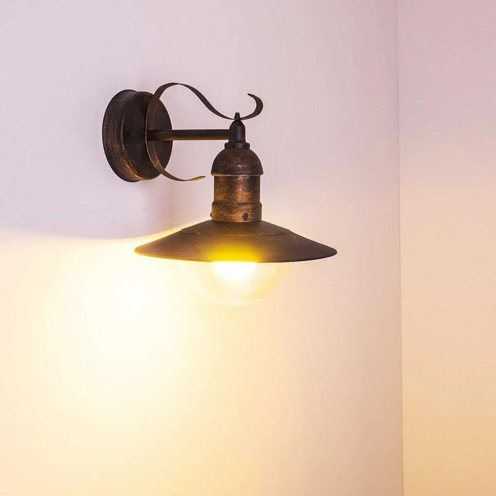 Applique Murale D\\'Exterieur Broni Rouille, 1 Lumiere