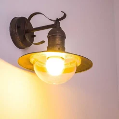 Applique Murale D\\'Exterieur Broni Rouille, 1 Lumiere