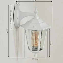 Applique Murale D'Exterieur Valtimo Blanc, 1 Lumiere