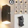 Applique Murale D'Exterieur Toogong Led Anthracite, 2 Lumieres, Detecteur De Mouvement