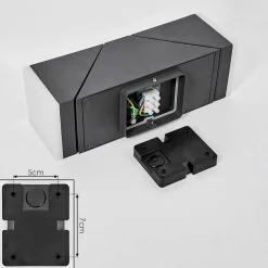 Applique Murale D'Exterieur Toogong Led Anthracite, 2 Lumieres, Detecteur De Mouvement