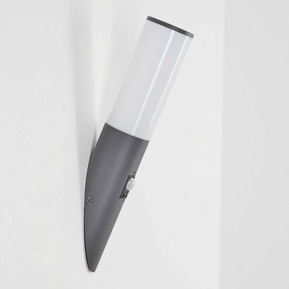 Applique Murale D'Exterieur Caserta Anthracite, 1 Lumiere, Detecteur De Mouvement